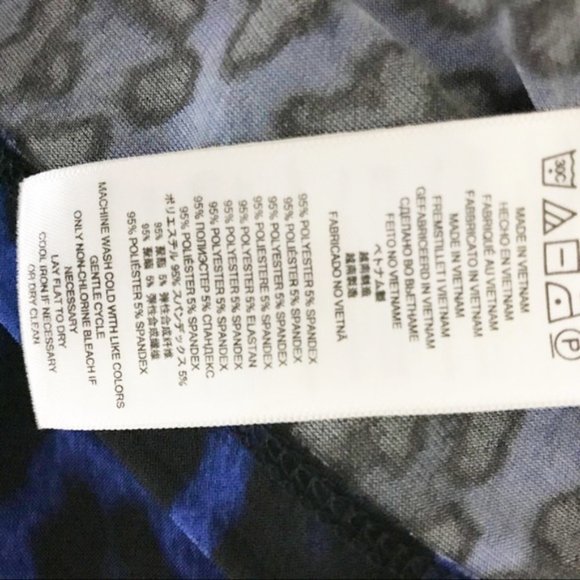 Michael Kors Blue Animal Print Dress Size Large - Picture 4 of 9